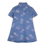 Billieblush Denim Heart Print Dress ~ Denim Blue