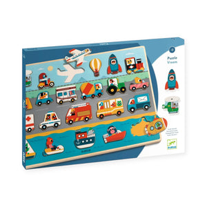 Djeco Puzzlo Vroom Wooden Puzzle