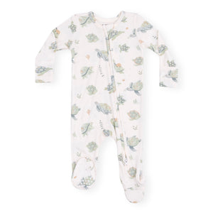 Angel Dear 2 Way Zipper Ribbed Footie ~ Sea Turtles