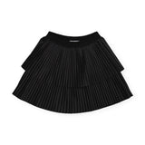 Mayoral Girls Pleated Faux Leather Skirt ~ Black