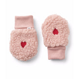 Molo Baby Ufo Sherpa Mittens ~ Red Hearts Soft