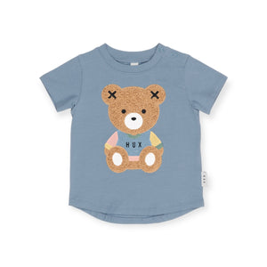 Huxbaby Teddy Hux T-Shirt & Chino Shorts Set  ~ Dino Blue/Camel