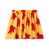 Wynken Vela Dog Print Sleeveless Frill Top & Skirt Set ~ Soleil/Red