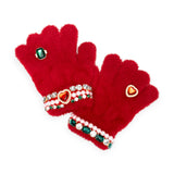 Super Smalls Ruby Red Jeweled Gloves