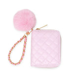 Tiny Treats Quilted Chain Strap Wallet w/ Pom-Pom