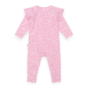 Huxbaby Ditsy Floral Frill Romper ~ Peony
