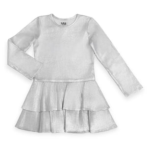 MIA New York Tiered Dress ~ Silver