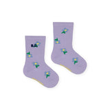 Bobo Choses Pansy Flower Printed Socks ~ Lavender