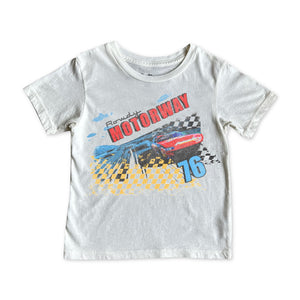 Rowdy Sprout Baby Motorway 76 s/s Tee ~ Vintage White