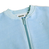 Molo Baby Dazzle Zip Sweatshirt, Enzo Tee & Simms Shorts Set ~ Stream/Daylight White