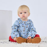 Bobo Choses Baby Game Pawns Print Denim Dress ~ Light Blue