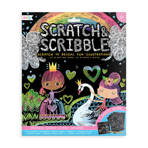 Ooly Scratch & Scribble Art Kit ~ Princess Garden