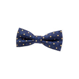 Appaman Clip-On Bow Tie ~ Navy/Gold Dots