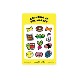 Mochi Kids Counting at the Market Sticker Sheet
