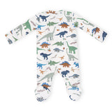 Angel Dear 2 Way Zipper Footie ~ Washy Dinos