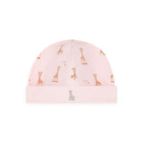 Sophie La Girafe Printed Hat ~ Barely Pink