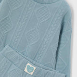 Mayoral Girls Padded Sweatshirt & Pants Set ~ Lake
