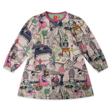 Oilily Girls Paris Apartment Decor Print Dress ~ Frappe