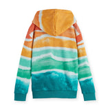 Scotch & Soda Boys Relaxed Fit All-over Tie Dye Zip Hoodie - Gradient
