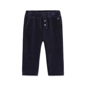 Mayoral Baby Boy Ribbed Velour Pants ~ Blue