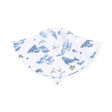 Angel Dear Wide Brim Muslin Sunhat ~ Watercolor Blue Whales