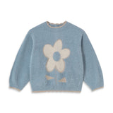 Mayoral Baby Girl Flower Fuzzy Knit Sweater ~ Hummingbird