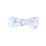 Angel Dear Ribbed Knot Headband ~ Blue Bows & Flowers