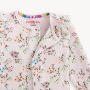 Magnetic Me Velour Ruffle Footie ~ Emily