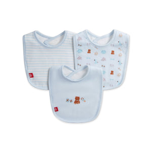Magnetic Me Modal Bib 3 Pack ~ Nursery Nostalgia Blue