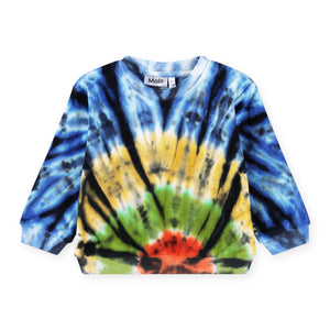 Molo Baby Dear Velour Sweatshirt & Simeon Sweatpants Set ~ Multus Tie Dye