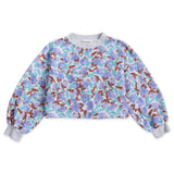 Bobo Choses Girls Watercolor Print Cropped Sweatshirt & Cocoon Sweatpants set ~ Lavender