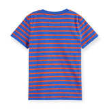 Scotch & Soda Boys Yarn-Dyed s/s Striped Tee ~ Harbor Blue