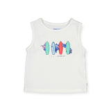 Mayoral Baby Boy Tank Top ~ Surf Monsters/White