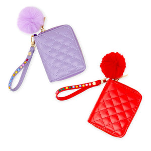 Tiny Treats Quilted Rhinestone Strap Wallet