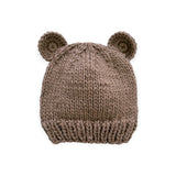 The Blueberry Hill Knit Bear Hat ~ Tan