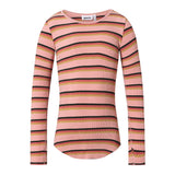 Molo Rochelle Ribbed l/s Top 7-12 ~ Rose Camel Stripe