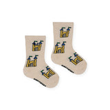 Bobo Choses Faraway Castle Printed Socks ~ Off-White