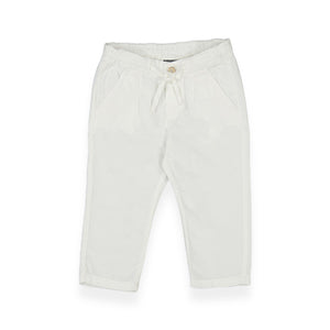 Mayoral Baby Boy Relaxed Linen Pants ~ White