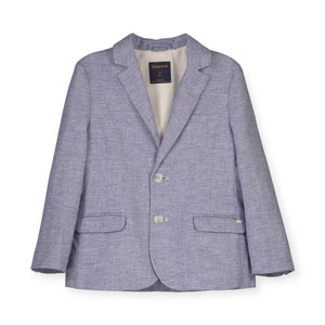 Mayoral Boys Linen Blend Blazer ~ Cyan