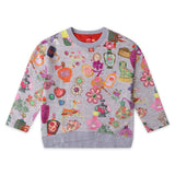Oilily Girls Heureux Paris Print Sweatshirt & Prom Sweatpants Set ~ Gray