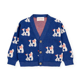 Bobo Choses Baby Fairy Dog Knit Cardigan ~ Navy Blue