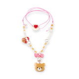 Lilies & Roses Bear & Pearl Necklace