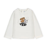 Mayoral Baby Girl Stars Zip Hoodie, l/s Tee & Sweatpants Set ~ Heathered Lead