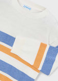 Mayoral Boys Striped Knit Sweater ~ Peach