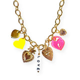 Gunner & Lux Valentine's Heart Charms Necklace