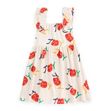 Bobo Choses Smiling Ruffle Dress ~ Off White Multi