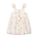 Play Up Baby Pineapple Print Woven Dress ~ Natural