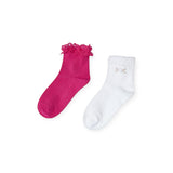 Mayoral Girls Socks Set of 2 ~ Fuchsia