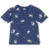 Petit Bateau Boys Seagulls Print s/s T-shirt ~ Navy