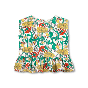 Bobo Choses Baby Color Herbalist Woven Blouse & Ruffled Shorts Set ~ Multi